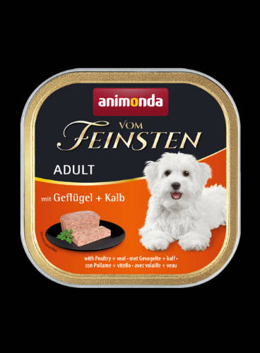 Animonda Vom Feinsten Adult (baromfi,borjú) alutálkás - Felnőtt kutyák részére (150g)