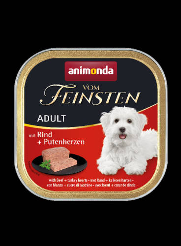 Animonda Vom Feinsten Adult (marha,pulykaszív) alutálkás - Felnőtt kutyák részére (150g)