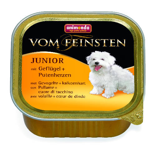 Animonda Vom Feinsten Junior (baromfi,pulykaszív) alutálkás - Kölyök kutyák részére (150g)