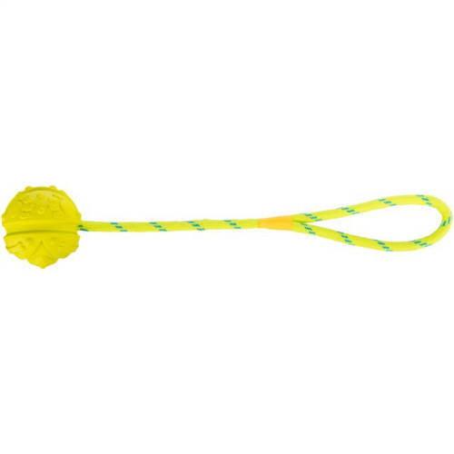 Trixie Aqua Toy Ball on Rope - natúr gumi játék (labda kötéllel) kutyák részére (Ø7/35cm)