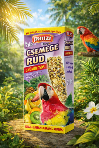 Panzi Csemege Rúd óriás papagájok részére gyümölcsökkel (2db)