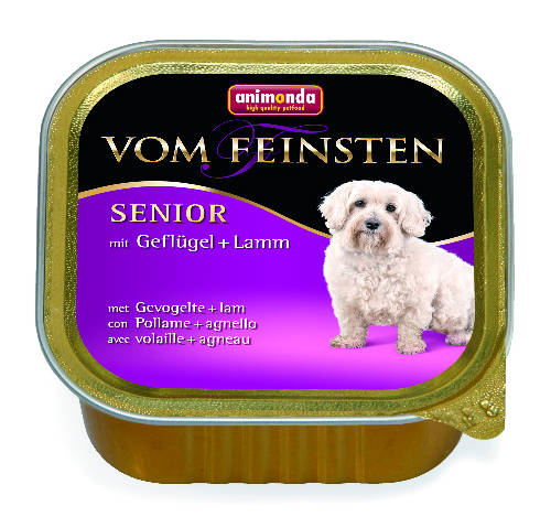 Animonda Vom Feinsten Senior (baromfi,bárány) alutálkás - Idős kutyák részére (150g)