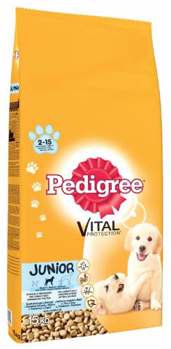 Pedigree Dog Junior Chicken - Szárazeledel (Csirkével és rizzsel) kölyökkutyák részére (15kg)