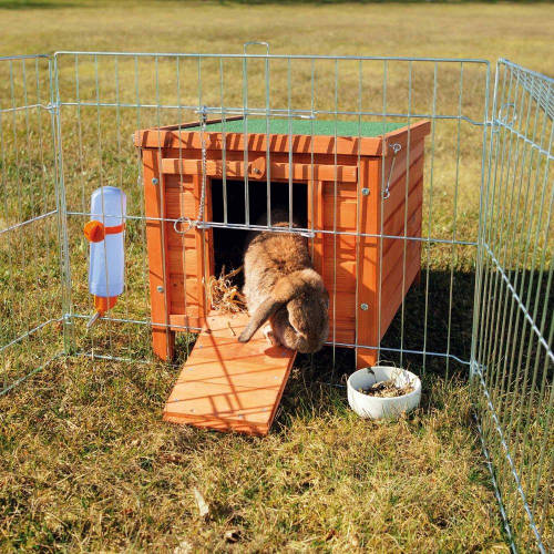 Trixe Small Animal Home - Kültéri, kifutóhoz csatlakoztatható rágcsáló ház (42x43x51cm)