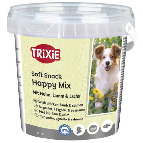 Trixie Soft Snack Happy Mix - jutalomfalat (csirke,bárány,lazac) kutyák részére (500g)