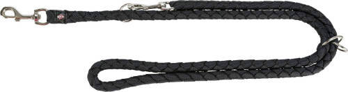 Trixie Cavo állítható póráz - fekete (L-XL) 2m/Ø18mm