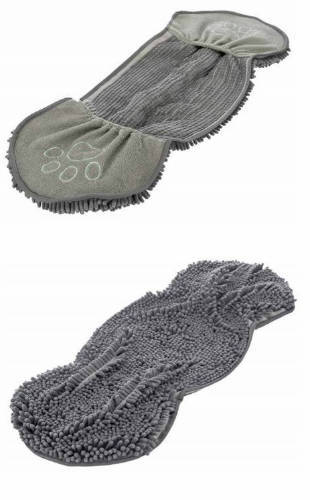 trixie 23576 Fürdőköpeny kutyáknak, frottír ruhával, 80x35 cm, szürke