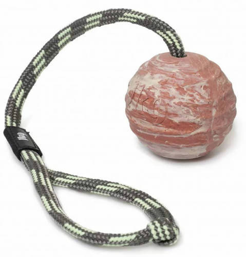 Julius-K9 IDC Ball - játék (kaucsuk labda, zsinórral) kutyák részére (Ø70mm)