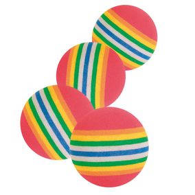 Trixie Set of Rainbow Balls - habszívacs játék (labda) macskák részére (4db/Ø4cm)
